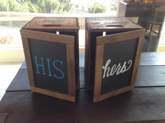 With the help of some chalk markers, the doors are now personalized!