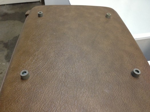 I found 4 rubber feet, some nuts, and a few bolts lying around the house. Installation so far: easy peasy.