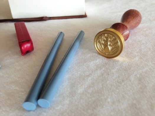 My family's crest on a wax seal.