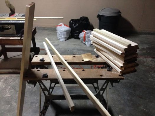 I cut all the wood at once, then assembled each cutting board one at a time.