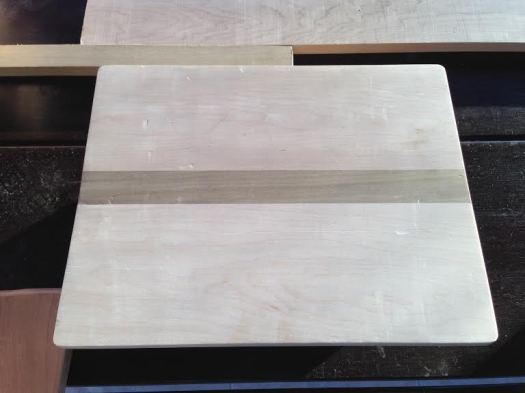 Here is one of the sanded boards. I sanded the edges a bit to take off sharp corners. I loved running my hands over everything when it was nice and smooth. aaahhhh...