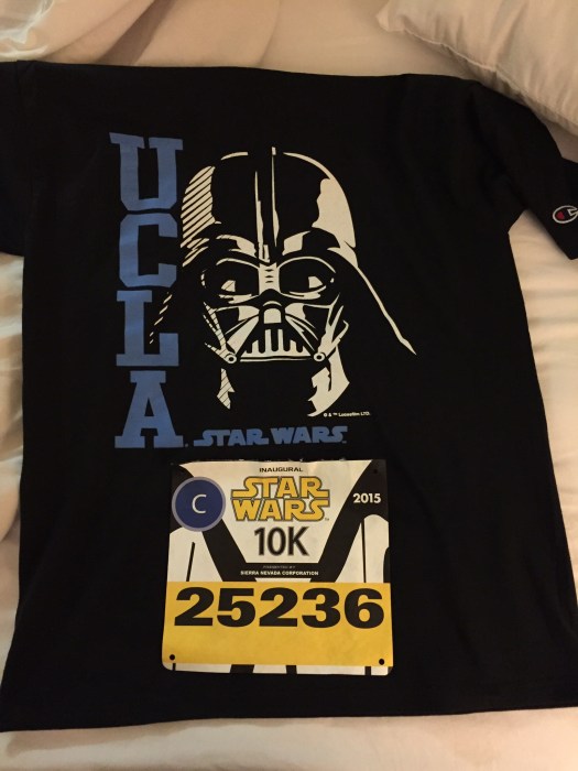 Tina from Tinamadeit.com gave me this amazing UCLA Star Wars shirt. I felt doubly proud wearing it for this.